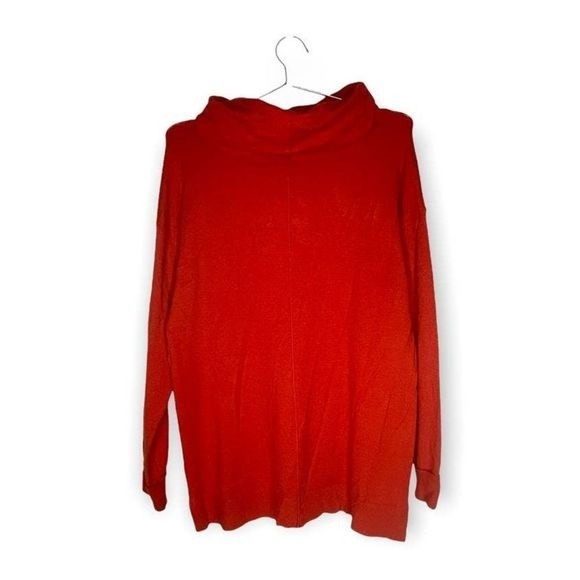 Olive and Vine Burnt Orange Beatie Button Detail Cowl Neck Sweater Size S - Picture 4 of 8